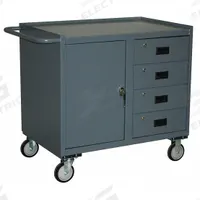 JAMCO Mobile Cabinet Workbench: 42 in x 27 in, Steel, 1,400 lb Overall Load Capacity, Gray, Steel (MPN JF236R700GP). Key specifications — Assembly: Fully Assembled; Brand: JAMCO.