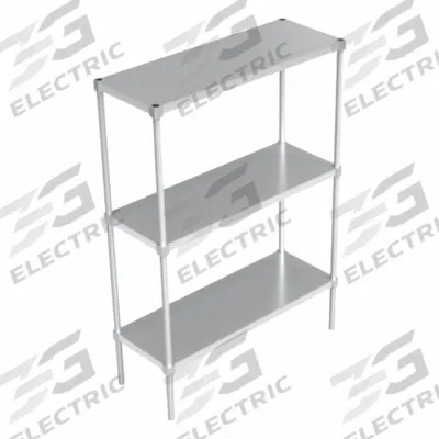 NEW AGE INDUSTRIAL Standard Shelving: 68 1/4 in x 18 in x 48 in, Solid Shelf - Aluminum Open Metal Shelving