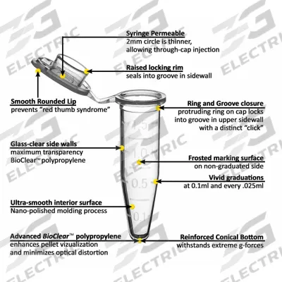 APPROVED VENDOR Microcentrifuge Tube: Microcentrifuge Tube, Polypropylene - Plastic Microcentrifuge Tubes
