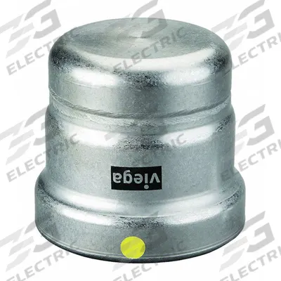 VIEGA MEGAPRESS Crimp Fitting Cap: 2 1/2 in Pipe Size, Press-fit, Carbon Steel - Gas Steel Press Pipe Fittings