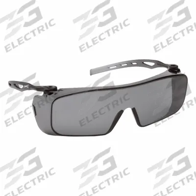 PYRAMEX Reader Safety Glasses: Gray Lens Color, Frameless, H2X Anti-Fog - Adjustable Comfort-Fit OTG Safety Glasses