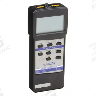 TRACEABLE Thermocouple Thermometer: -50°F to 1,999°F, For Type K Thermocouple Type - Thermocouple Meters with Cabled Data Output