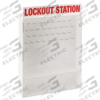 BRADY Lockout Station: Lockout Station, No Padlocks, Lockout Station, Lockout Board (MPN 50995). Key specifications — Visibility Inside: Board Only; Station Type: Lockout Station; Mounting Location: Wall; Portable: No; Material: Polystyrene; Cover Type: Open Front; Filled: No; Brand: BRADY.