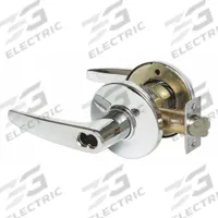 STANLEY SECURITY SOLUTIONS Door Lockset: Office Lever Locksets, Chrome, ADA Compliant, LFIC (MPN 9K37AB16DS3625). Key specifications — attr1024149: Not Ligature-Resistant; attr1011488: STANLEY SECURITY SOLUTIONS; attr1024446: F109; attr1011524: No Message; attr1011506: Curved No Return; attr1011485: Yes; attr1059461: Bright Chromium-Plated : Zinc Alloy.