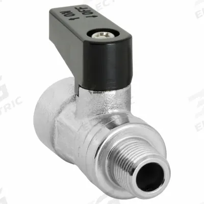 APPROVED VENDOR Manual Two-Way Ball Valve: 1/8 in, Nickel-Plated Brass, Straight, MNPT x FNPT - Mini Brass Ball Valves