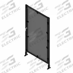 T-Slot Framing System Door: Stand-Alone, Black, Right Swing, 84 in H x 39 in W x 5 1/2 in D, Mesh (MPN 48223). Key specifications — Finish: Anodized; Brand: FAZTEK; Panel Color: Black; Panel Type: Mesh; Color: Black; Material: Wire; Mesh Shape: Square; Assembly: Assembled.