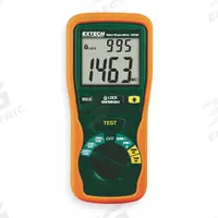 EXTECH Megohmmeter: 200 megaohm to 2 gigohm, CAT III 1000V, Digital, No Output, 1 mA (MPN 380260). Key specifications — IP Rating: Not Rated; Test Voltage: 500V DC; Brand: EXTECH.