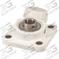 NTN 4 Bolt Flange Bearing: Radial Ball, 1 1/4 in Bore, Polymer, Set Screws, 4 41/64 in Lg, Square (MPN SUCFPL207-20CCFG1). Key specifications — Bore Type: Cylindrical; Brand: NTN; Lubricant Material: FDA/USDA-H1 Solid Grease; Mounting Bolt Size: 1/2 in; System of Measurement: Inch; Included Bearing Cap: Closed Cap.