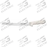 DEXTER RUSSELL Bread Knife: Straight, 15 in Overall Lg, Steel Blade, Sanitary Polypropylene Handle (MPN 18173). Key specifications — Sub-brand: Sani-Safe; Brand: DEXTER RUSSELL; Blade Material: Steel; Blade Type: Straight; Handle Color: White; Handle Material: Sanitary Polypropylene; Knife Type: Bread Knife; NSF Certified: Yes.