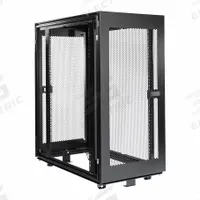 RITTAL Communication Storage Cabinets: 24 Rack Units, 47 1/4 in x 23 5/8 in x 42 1/8 in, Floor Mount (MPN 9982201). Key specifications — Brand: RITTAL; Includes: Door at the Front and Rear; Material: Carbon Steel; Features_Broad: Without Side Panels.