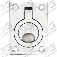SUGATSUNE Recessed Folding Pull Handle: Unthreaded Holes, Stainless Steel, Silver, Ring, 0.63 in (MPN 26901). Key specifications — Mounting Type: Unthreaded Holes; Brand: SUGATSUNE; Color: Silver; Finish: Polished; Material Family: Stainless Steel.