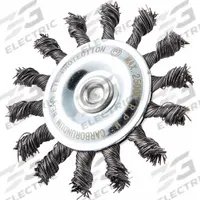 APPROVED VENDOR Wire Wheel Brush: Twisted Steel, 3" Dia x 3/8" Wd, 1/4" Shank, 0.014" Fill (MPN 66254443066). Key specifications — Brand: APPROVED VENDOR.