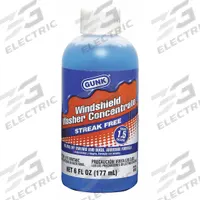 GUNK Windshield Washer: Concentrate, Windshield Washer Fluid, De-Bug, 6 fl oz Container Size, Bottle (MPN M506). Key specifications — Container Type: Bottle; Color: Blue; Product Form: Liquid; Series: Windshield Washer Concentrate; Recommended Dilution: 1:32; Features: Cleans Dirt, Grime and Bugs; Product Type: Windshield Washer Fluid; Brand: GUNK.