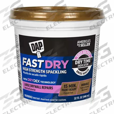 DAP Spackle: DryDex, 10 1/2 in x 10 in, 32 oz Container Size, Tub - Spackling Paste