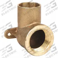 NIBCO Sweat Fitting Elbow: 1/2 in CTS x 1/2 in Pipe, Cup x FNPT, Drop Ear, Bronze (MPN 70735LF-12)