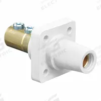 Single Pole Receptacle: White, Straight Taper Nose Mating, Double Set Screw Termination, 400 A (MPN 16R22-UW). Key specifications — Series: 16; Receptacle Gender: Female; Brand: LEVITON.