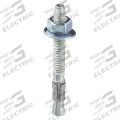 MKT FASTENING Wedge Anchor: 12 in Overall Lg, 1 in Dia, 1"-8 Thread Size, 4 in Thread Lg, 4 PK (MPN 2611200). Key specifications — Brand: MKT FASTENING; Anchor Type: Wedge; Finish Type: Zinc Plated.