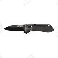 GERBER Folding Knife: 2 3/4 in Blade Lg, 4 in Closed Lg, 7 in Overall Lg, Aluminum, Straight (MPN 31-003519). Key specifications — attr307537: Aluminum; attr307538: Yes; attr324882: GERBER.