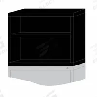 LYON Modular Shelf Cabinet: 30 in x 28 1/4 in x 25 in, 2 Fixed Shelves, Frame, Black, Assembled (MPN KKN27303010500N). Key specifications — Cabinet Color: Black; Base Type: Frame; Brand: LYON.