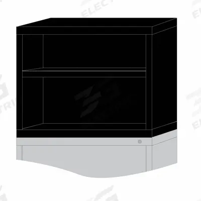 LYON Modular Shelf Cabinet: 30 in x 28 1/4 in x 25 in, 2 Fixed Shelves, Frame - Lyon Overhead Modular Shelf Cabinets