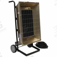 Portable Infrared Heater,480V AC (MPN P43-FSP-3). Key specifications — NEMA Plug Configuration: Hardwired; Heater Mounting Position: Vertical Burn; Includes: Steel Cart; Phase: 1, 3; Wattage Output: 4350 W; Voltage: 480V AC; Brand: FOSTORIA; Element Type: Flat Panel Emitter.