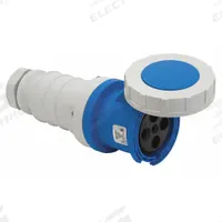 BRYANT Pin and Sleeve Connector: Blue, 200 to 250V AC, Three Phase, 100 A_125 A, 3 Pole, 4 Wire (MPN BRY4100C9W). Key specifications — Brand: BRYANT; Voltage Rating: 200 to 250V AC.