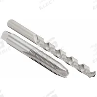 CLE-LINE Drill Bit and Tap Set: 2 Pc, 1/4"-20 Tap, #7 Drill (MPN C22308). Key specifications — attr1300596: Spiral Point.