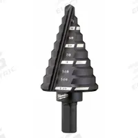 MILWAUKEE Step Drill Bit: 1/4" to 1-3/8", Black Oxide HSS, 3-Flats Shank (MPN 48-89-9205). Key specifications — attr1234936: Not Impact Rated.