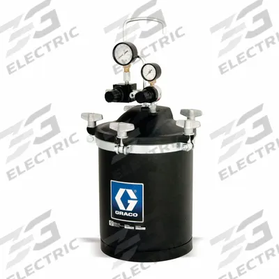 GRACO PRESSURE TANK: 2.5 gal Capacity, 2 Regulators, 50 psi Op Pressure - Max - Paint Pressure Tanks