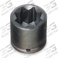 PROTO Impact Socket: 1/2 in Drive Size, SAE, 1/2 in Socket Size, 8-Point, Std, 1 1/2 in Overall Lg (MPN J7416S). Key specifications — attr1215501: PROTO; attr1215515: Black Oxide; attr1215518: 1/2 in.