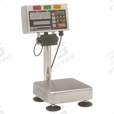 A&D WEIGHING Industrial Bench Scale: 9 7/8 in x 9 7/8 in, IP65, Column-Mounted - Bench Scales with Column-Mounted Indicator
