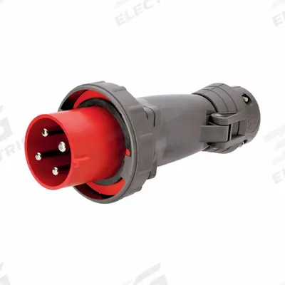 PASS & SEYMOUR Pin and Sleeve Plug: Red, 480V AC, Three Phase, 60 A, 3 Pole - Watertight Plugs