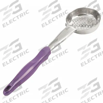 VOLLRATH Heavy-Duty Spoodle Utensil: 13 5/16 in Overall Lg, 4 oz Capacity, Purple - Serving Spoons