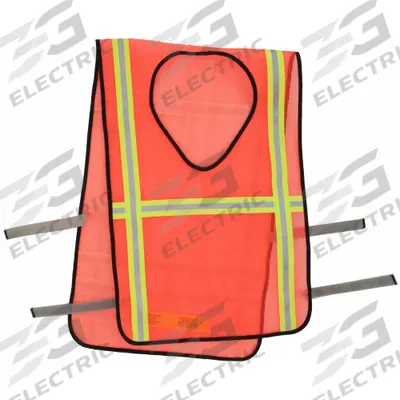 ABILITY ONE High-Visibility Vest: Men's, ANSI Class 2, U, Universal, Orange, Mesh Polyester - Class 2 U-Back Vests