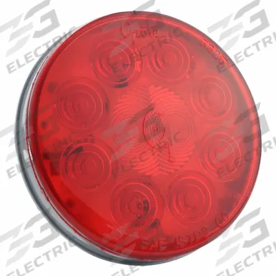 GROTE Stop/Turn/Tail Light: LED, Stop Light, Red, Round, 4 5/16 in Overall Dia - Stop Lights
