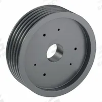 APPROVED VENDOR V-Belt Pulley: B124, 5 Groove, 12.75 in OD, Bushed Bore, SF, Quick Detachable (MPN 5B124SF). Key specifications — Pulley Industry Number: B124; Pitch Diameter: 12 in (4L, A); For Belt Section (broad, with similar types): 4L, A, or AX.