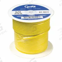 GROTE Automotive Cable: GXL, 100 ft, 1 Conductor, 12 AWG, Yellow, 60 V Volt (MPN 87-6211). Key specifications — Brand: GROTE.