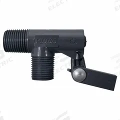 KERICK Float Valve: For Water Media, Angle Valve Body, Float Valve Body, Horizontal Piping, PVC, NPT (MPN PS050525). Key specifications — Mounting: Horizontal Piping; Standards: Standard 169; Arm Adjustability: Adjustable; Connection Gender - Side 1: Male; Connection Gender - Side 2: Male; Brand: KERICK; Connection Type - Side 1: NPT; Connection Type - Side 2: NPT.