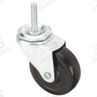 APPROVED VENDOR Stem Caster: Swivel, 3 in Wheel Dia., 1 in Wheel Wd, Rubber, 100 lb Load Capacity (MPN F1RR03052S-S10). Key specifications — Brand: APPROVED VENDOR; Thread Size: 3/8"-16; Roll Up: Swivel.