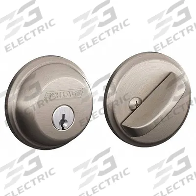 SCHLAGE Deadbolt Lock: Cylindrical, 1 3/8 in Door Thick - Max - Standard Cylindrical Deadbolts