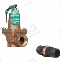 WATTS Relief Valve: FNPTF x FNPTF, 2 in x 2 1/2 in, Iron, 75 psi Max. Op Pressure (MPN 2 740 075 FS). Key specifications — Brand: WATTS.
