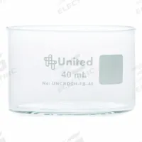 Crystallizing Dish: 50 mm Dia, 30 mm Overall Ht, No Surface Treatment, Borosilicate Glass, Clear (MPN UNCRDSH-FB-40). Key specifications — Material: Borosilicate Glass; Brand: UNITED SCIENTIFIC SUPPLIES INC; Surface Type: No Surface Treatment.