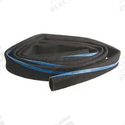 CONTINENTAL Water Discharge Hose: 4 in Hose Inside Dia., 125 psi, Black - EPDM Bulk Water Suction & Discharge Hoses with Spiral-Plied Synthetic Fabric Reinforcement
