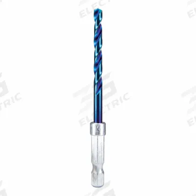 SPYDER Twist Drill Bit: 11/64", 137° Split Point, HSS, Impact Rated - Spyder Mach-Blue Drill Bits