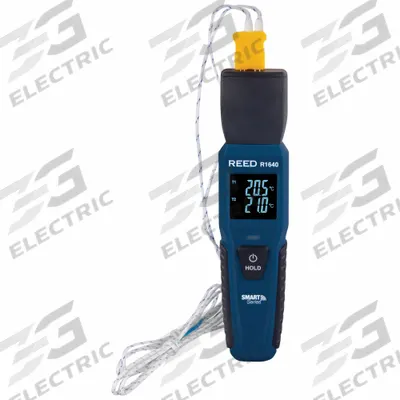 REED INSTRUMENTS Thermocouple Thermometer: -328°F to 2,501°F - Multi-Channel Meters with Wireless Output