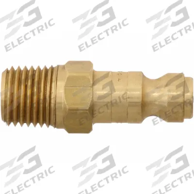 PARKER Quick Connect Hose Coupling: 1/4 in Body Size, 1/4 in Hose Fitting Size - Tru-Flate Automotive Brass Quick-Connect Air Coupling Plugs