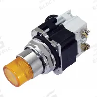 EATON Pilot Light: 30 mm Panel Mounting Size, Yellow, Incandescent, 10250T Series (MPN 10250T74NY). Key specifications — Series: 10250T; Brand: EATON; Includes Push-To-Test: Push-To-Test Included.