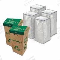 KLEVER Blade Disposal Unit: Safety Cutter Recycling Kit, (600) Safety Cutters, Floor Stand, Brown (MPN A48001-0). Key specifications — attr307480: Brown; attr307478: Corrugate/Reinforced Polyethylene; attr307477: (600) Safety Cutters; attr307479: Floor Stand; attr307476: Safety Cutter Recycling Kit; attr324880: KLEVER.