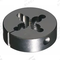 CLE-LINE Round Threading Die: 7/16"-20 UNF, 2 in OD, Adj, Carbon Steel (MPN C65293)