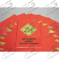 MARCOM Reference Material: Security Training, DOT In-Dp HAZMAT Security Training, One-Page Quiz (MPN B0001760EX). Key specifications — Regulations Covered: DOT HM126F; Includes: One-Page Quiz; Brand: MARCOM; Product Type: Reference Material.